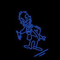 Cartoon Blue Enseigne Néon