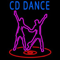 Cd With Dancing Couple Enseigne Néon