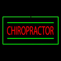 Chiropractor Rectangle Green Enseigne Néon