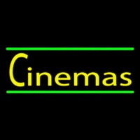 Cinemas With Green Line Enseigne Néon