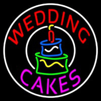 Circle Wedding Cakes Enseigne Néon