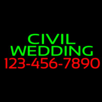 Civil Wedding With Phone Number Enseigne Néon