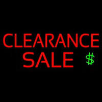 Clearance Sale With Dollar Logo Enseigne Néon