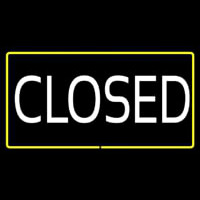 Closed Rectangle Yellow Enseigne Néon