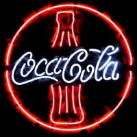 Coca Cola Coke Bouteille Bière Bar Entrée Enseigne Néon