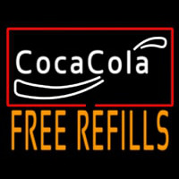 Coca Cola Free Refills Enseigne Néon