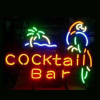 Cocktail Bar Parrot Bière Bar Entrée Enseigne Néon
