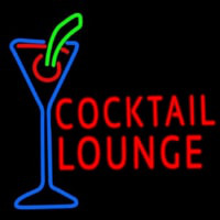 Cocktail Lounge With Martini Enseigne Néon