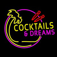 Cocktails and Dreams Bar Real Neon Glass Tube Enseigne Néon