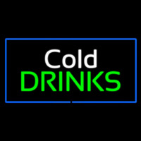Cold Drinks Rectangle Blue Enseigne Néon