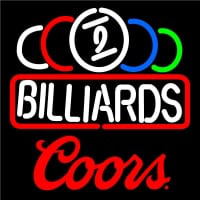 Coors Ball Billiard Te t Pool Neon Beer Sign Enseigne Néon