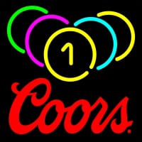 Coors Billiard Rack Pool Neon Beer Sign Enseigne Néon