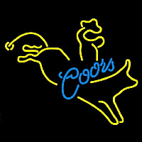 Coors Bucking Bronco Beer Sign Enseigne Néon