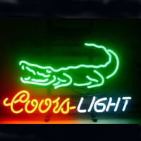 Coors Crocodile Bière Bar Entrée Enseigne Néon