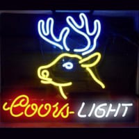 Coors Deer Bière Bar Entrée Enseigne Néon
