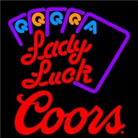 Coors Lady Luck Series Enseigne Néon
