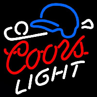 Coors Light Baseball Beer Sign Enseigne Néon