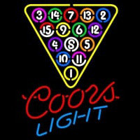 Coors Light Billard PoolBall Enseigne Néon