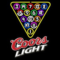 Coors Light Billard Poolhall Ball Enseigne Néon