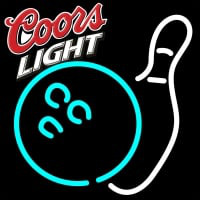 Coors Light Bowling Neon White Sign Enseigne Néon