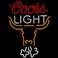 Coors Light Breathing Bull Face Beer Sign Enseigne Néon
