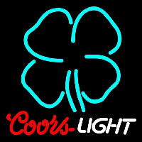 Coors Light Clover Beer Sign Enseigne Néon