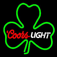 Coors Light Green Clover Beer Sign Enseigne Néon