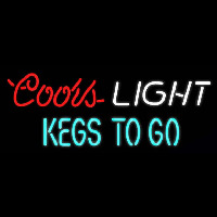 Coors Light Kegs to Go Beer Real Neon Glass Tube Enseigne Néon