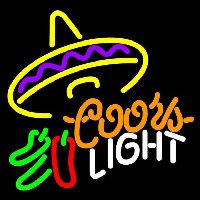 Coors Light Me ican Sombrero Chili Peppers Beer Sign Enseigne Néon