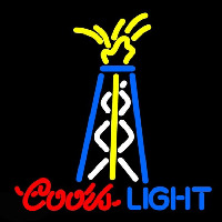 Coors Light Oil Well Beer Sign Enseigne Néon
