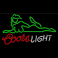 Coors Light Se y Girl Beer Sign Enseigne Néon