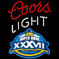 Coors Light Super Bowl X  vii Beer Sign Enseigne Néon