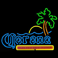 Corona Beach Sunset Tree Beer Sign Enseigne Néon