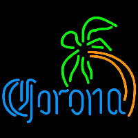 Corona Curved Palm Tree Beer Sign Enseigne Néon
