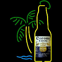 Corona E tra Bottle Palm Tree Beer Sign Enseigne Néon