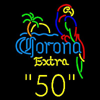 Corona E tra Parrot with Palm 50 Beer Sign Enseigne Néon