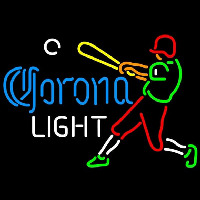 Corona Light Baseball Player Beer Sign Enseigne Néon