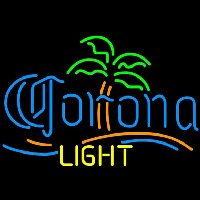 Corona Light Palm Tree Beer Sign Enseigne Néon