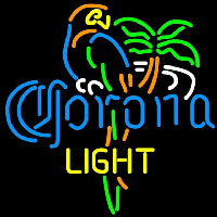 Corona Light Parrot Palm Tree Beer Sign Enseigne Néon