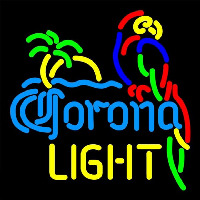Corona Light Parrot With Palm Beer Sign Enseigne Néon