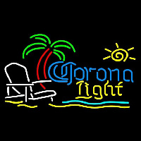 Corona Light Sun Beach Chair Fishing Beer Sign Enseigne Néon