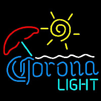 Corona Light Umbrella with Sun Beer Sign Enseigne Néon
