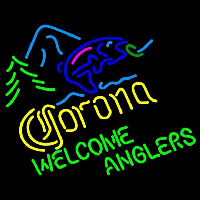 Corona Light Welcome Anglers Beer Sign Enseigne Néon
