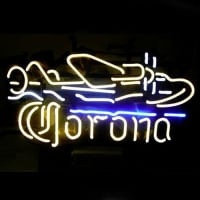 Corona Plane Bière Bar Enseigne Néon