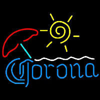Corona Umbrella with Sun Beer Sign Enseigne Néon
