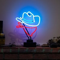 Cowboy Blue Hat Desktop Enseigne Néon
