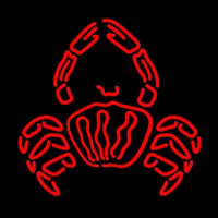 Crab Logo Red Enseigne Néon