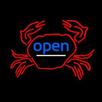 Crab Open Enseigne Néon