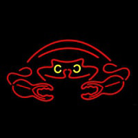 Crab Red Logo 2 Enseigne Néon