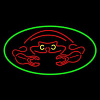 Crab Red Logo Enseigne Néon